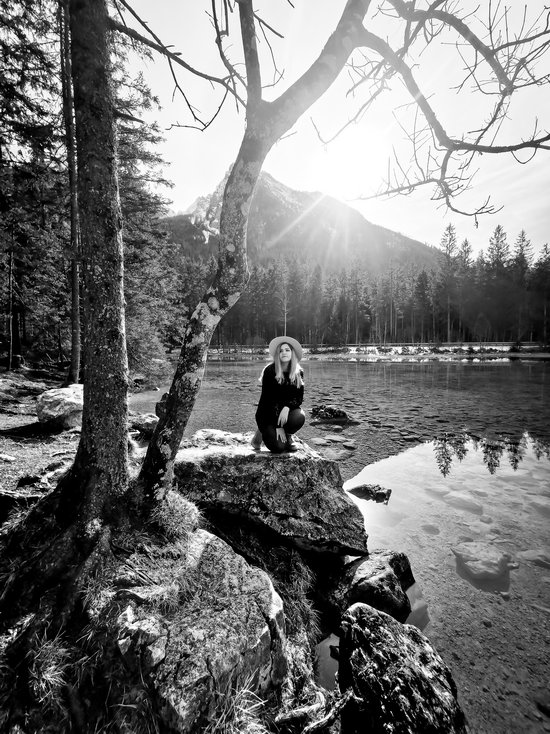 Miriam Kuschel am Hintersee in Berchtesgaden